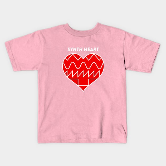 SYNTH HEART (red) #5 Kids T-Shirt by RickTurner